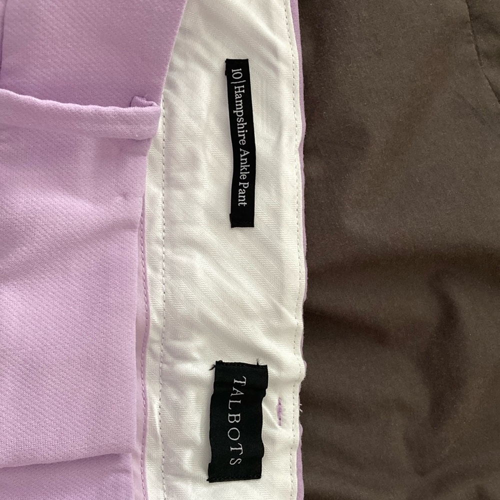 Talbots Women Pants Size 10 Lilac Hampshire Ankle